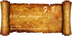 Füves Vivien névjegykártya